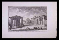 Il Ponte Palatino - Etching by Giuseppe Vasi - Late 18th Century