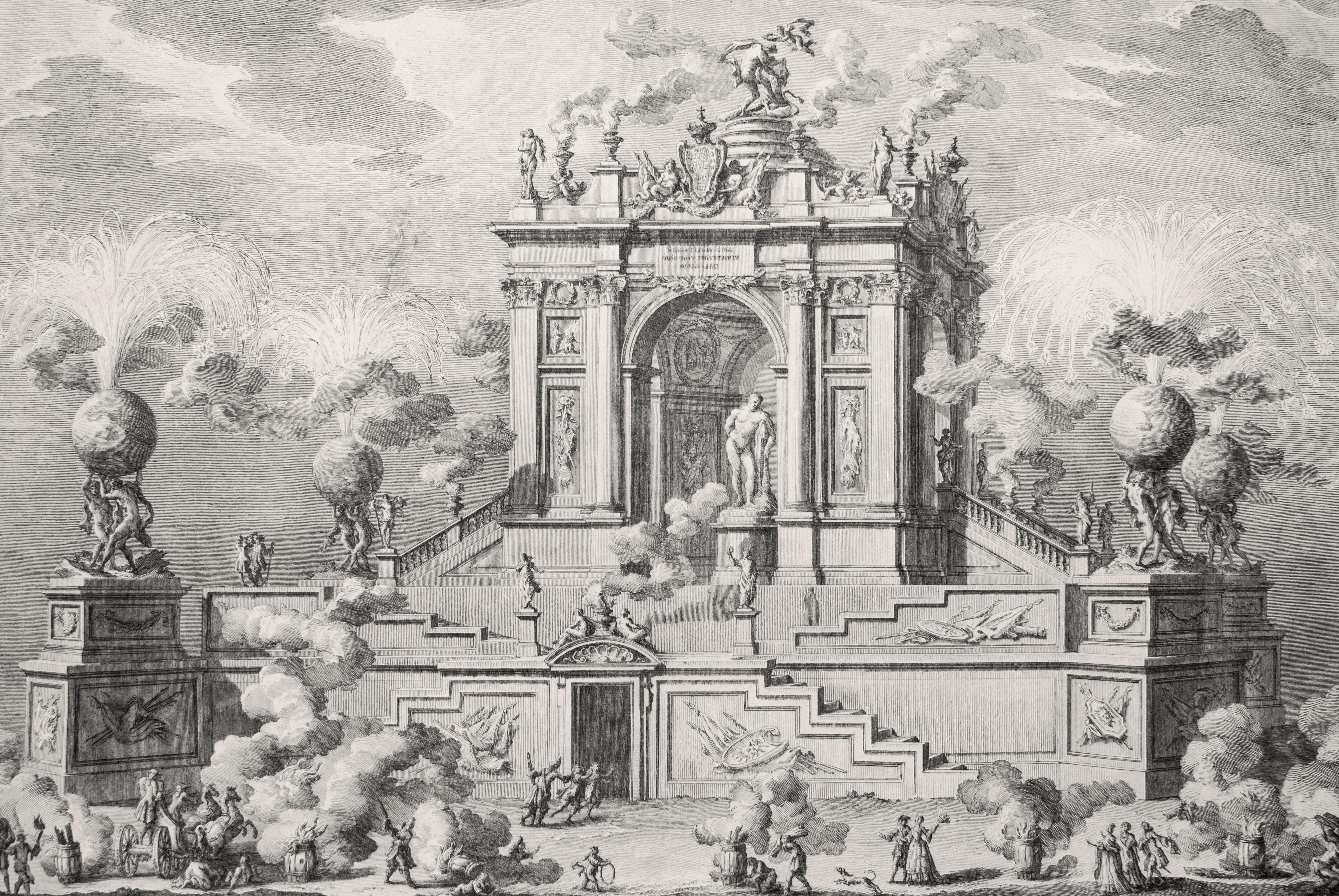 Magnifico Arco con il Simulacro di Ercole Tebano – von Giuseppe Vasi – 1767 im Angebot 1