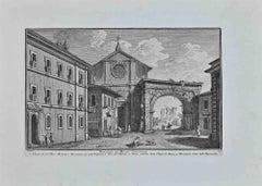 Monastero de Monaci Cistericiensi - Gravure de Giuseppe Vasi - 18ème siècle