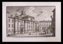 Monastero e Chiesa dell'Immacolata- Etching by Giuseppe Vasi - Late 18th Century