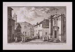 Monastero e Chiesa  di S. Egidio  - Etching by G. Vasi - Late 18th Century