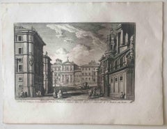 Monastero e Chiesa di S.Giuseppe - Original Etching by G. Vasi - 18th century