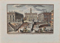 Palazzi di Campidoglio - Etching by Giuseppe Vasi - 18th century
