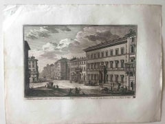 Palazzo Colonna di Sciarra - Etching by G. Vasi - Late 18th century