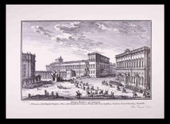 Palazzo Pontificio - Etching by Giuseppe Vasi - Late 18th Century
