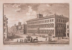 Palazzo Ruspoli sul Corso - Etching by G. Vasi - Late 18th century
