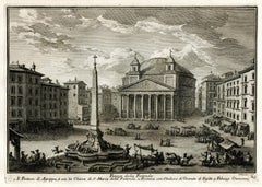 Piazza della Rotunda (The Pantheon in the center background))