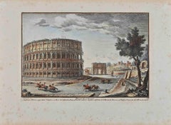 Piazza di Colosseo -  Etching by Giuseppe Vasi - 18th century
