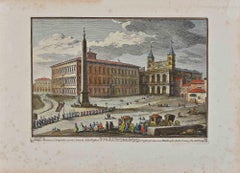Piazza di San Giovanni in Laterano - Etching by Giuseppe Vasi - 18th century