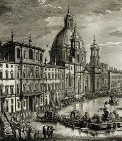 Piazza Navona allagata solito farsi nelle Feste di Agosto