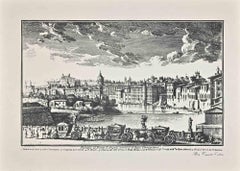 Ponte S.Angelo - Vintage Offset Print after Giuseppe Vasi - Early 20th century