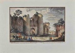 Porta Pinciana – Radierung von Giuseppe Vasi – 18. Jahrhundert