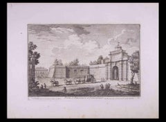 Porta S. Pancrazio - Radierung von Giuseppe Vasi - Ende des 18. Jahrhunderts