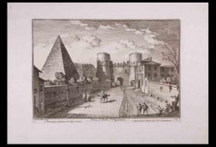 Porta S. Paolo - Etching by Giuseppe Vasi - Late 18th Century