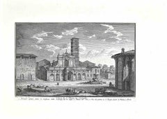 S. Maria in Cosmedin Church - Etching by Giuseppe Vasi - Late 18th century