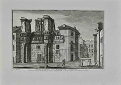 Tempio di Pallade - Etching by Giuseppe Vasi - 18th century