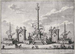 La Villa Carl' Amilia a Caserta... - Acquaforte di Giuseppe Vasi - 1752