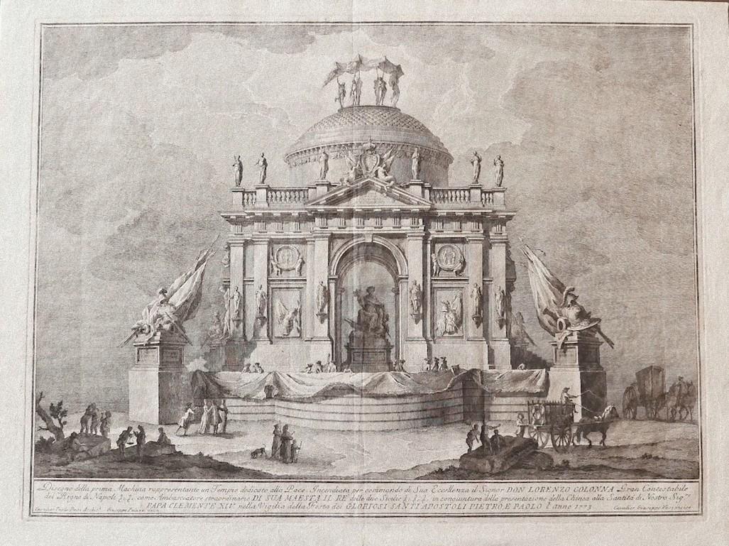 Der Tempel des Friedens – Radierung von Giuseppe Vasi – Mitte des 18. Jahrhunderts