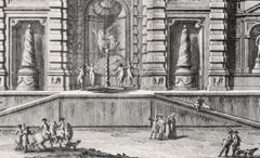 Villa antica con scena di Giostra  - Etching by Giuseppe Vasi - 1774