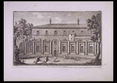 Villa Madama Fuori Porta Angelica - Etching by G. Vasi - Late 18th Century