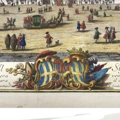 Giuseppe Vasi Veduta di Roma neoclassica Palazzo Corsini 1751 Acquaforte del Grand Tour