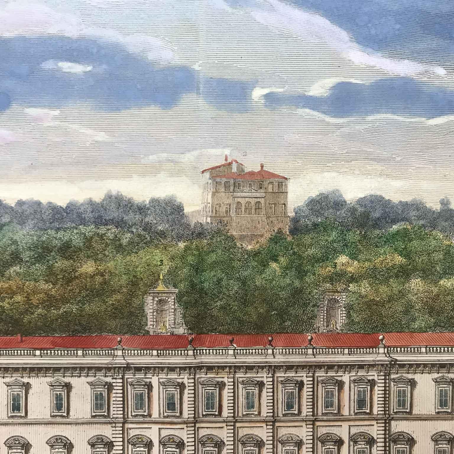 Paper Giuseppe Vasi Neoclassical Rome View Palazzo Corsini 1751 Grand Tour Etching