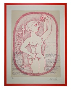Nude - Lithograph by Giuseppe Viviani - 1961