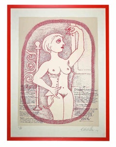 Nude - Lithograph by Giuseppe Viviani - 1961