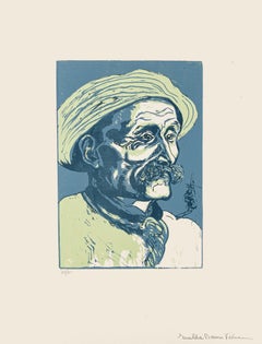 Portrait of Old Man - Woodcut by Giuseppe Viviani - 1927
