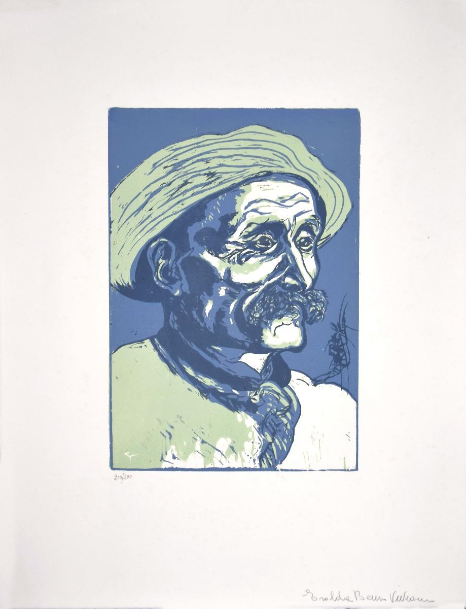 Porträt eines alten Mannes – Holzschnitt von Giuseppe Viviani – 1927