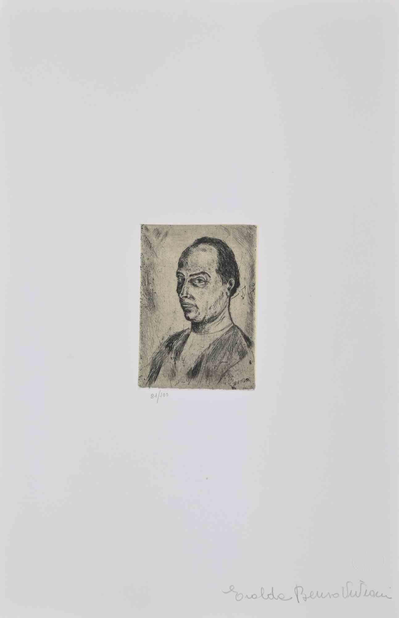 Portrait is an woodcut print realized after Giuseppe Viviani (1989-1965).

Hand signed with pencil "Erolda Benso Viviani" (the artist's wife) in the lower right corner.

Good condition, limited edition, numbered.

Giuseppe Viviani (Agnano (San