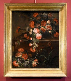 Flowers Still life Volò Paint Oil on canvas Old master 17th Century Italy Milano