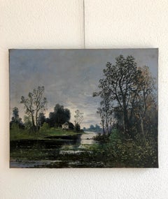 The Little Gray House, Oil on Canvas, Italian School, Early 20th C.