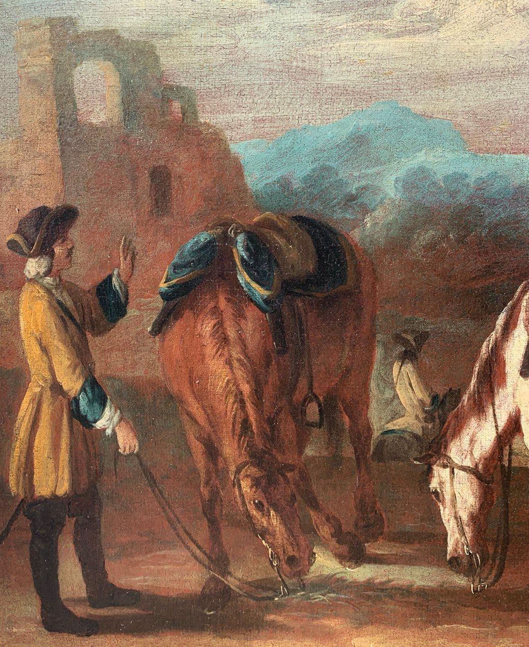 Giuseppe Zais (maître vénitien) - Peinture de paysage du XVIIIe siècle - Chevaliers en vente 2