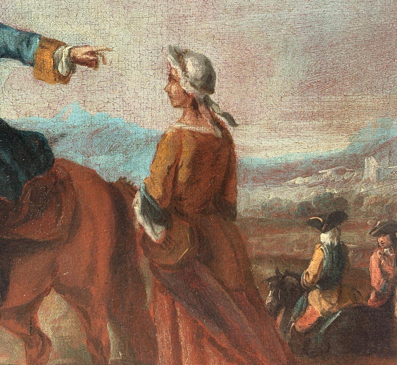 Giuseppe Zais (maître vénitien) - Peinture de paysage du XVIIIe siècle - Chevaliers en vente 3