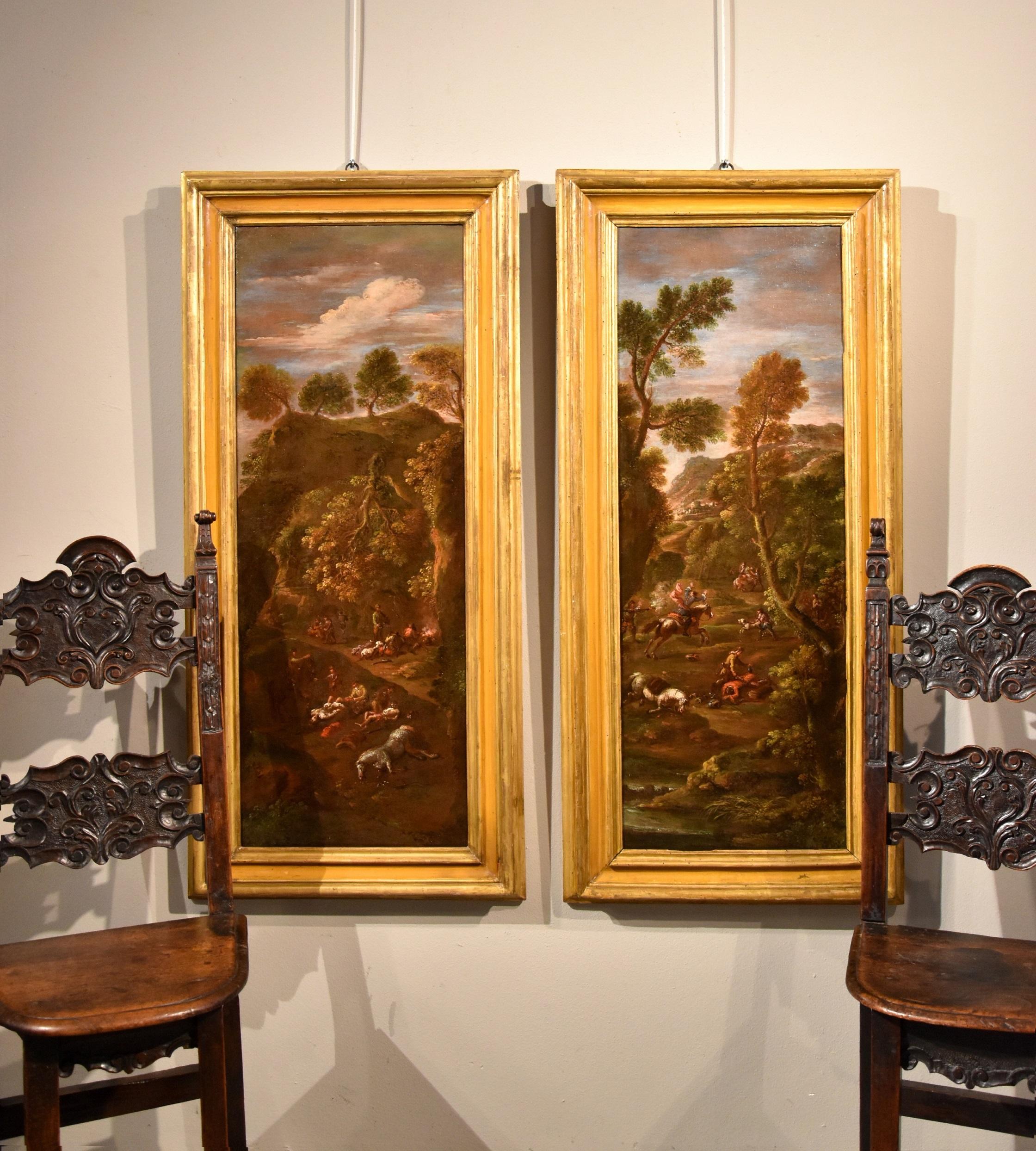 Zais Landschaft, Paares Gemälde, Öl auf Leinwand, Alter Meister, 18. Jahrhundert, Italien, Venedig im Angebot 8