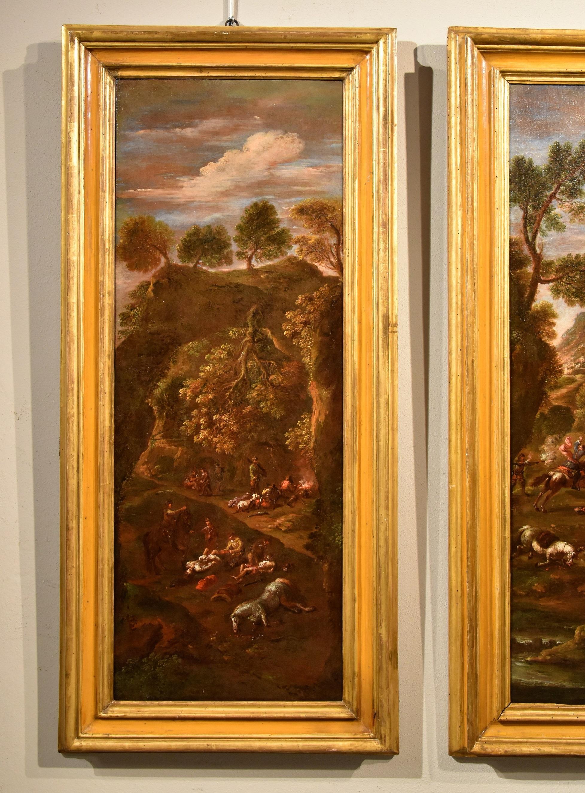 Zais Landschaft, Paares Gemälde, Öl auf Leinwand, Alter Meister, 18. Jahrhundert, Italien, Venedig im Angebot 2
