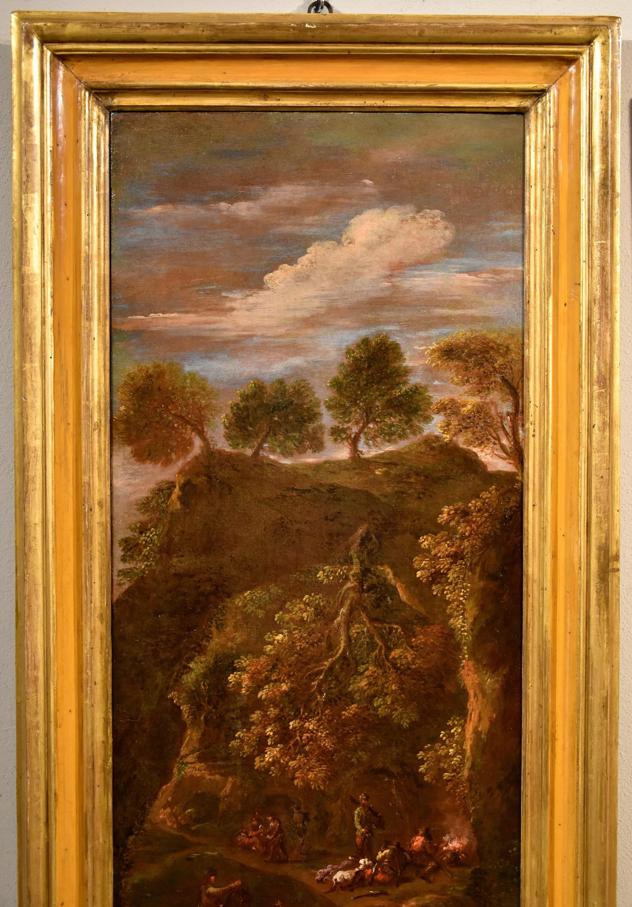 Zais Landschaft, Paares Gemälde, Öl auf Leinwand, Alter Meister, 18. Jahrhundert, Italien, Venedig im Angebot 3
