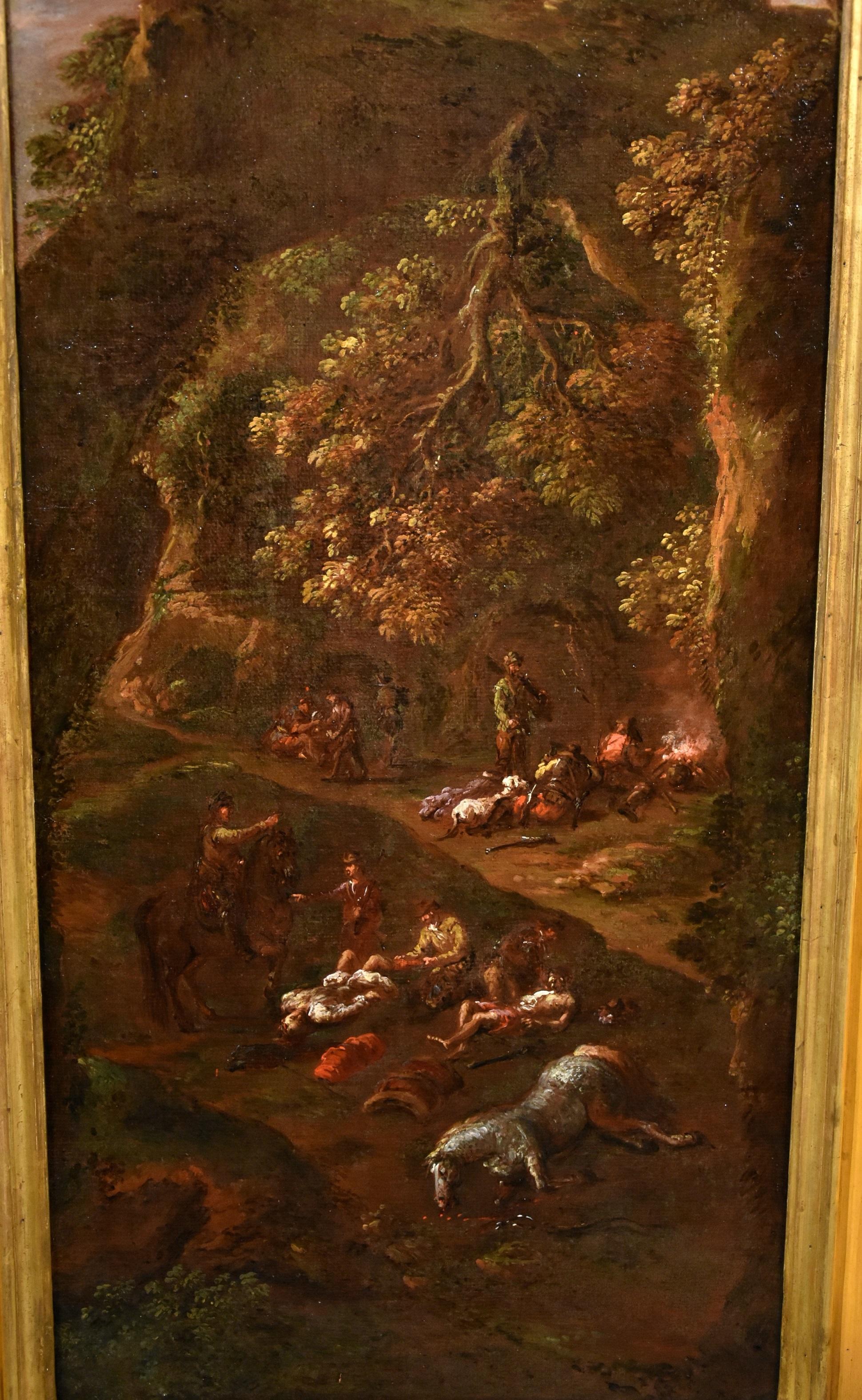 Zais Landschaft, Paares Gemälde, Öl auf Leinwand, Alter Meister, 18. Jahrhundert, Italien, Venedig im Angebot 6