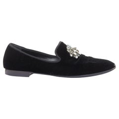 GIUSEPPE ZANOTT RemyeI velvet crystal brooch grosgrain eveningle smoking loafers