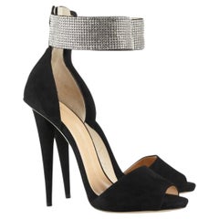 Giuseppe Zanotti £1200 Cristal Cuff Ankle Strap Sandals (Sandales à lanières de cristal)