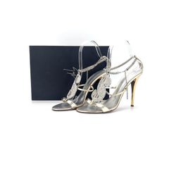 Giuseppe Zanotti 2010 Crystal Dollar Sign High Heel Riemchensandalen 38.5