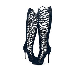 Giuseppe Zanotti 2016 Suede Zoey Knee High Gladiator Sandals 37