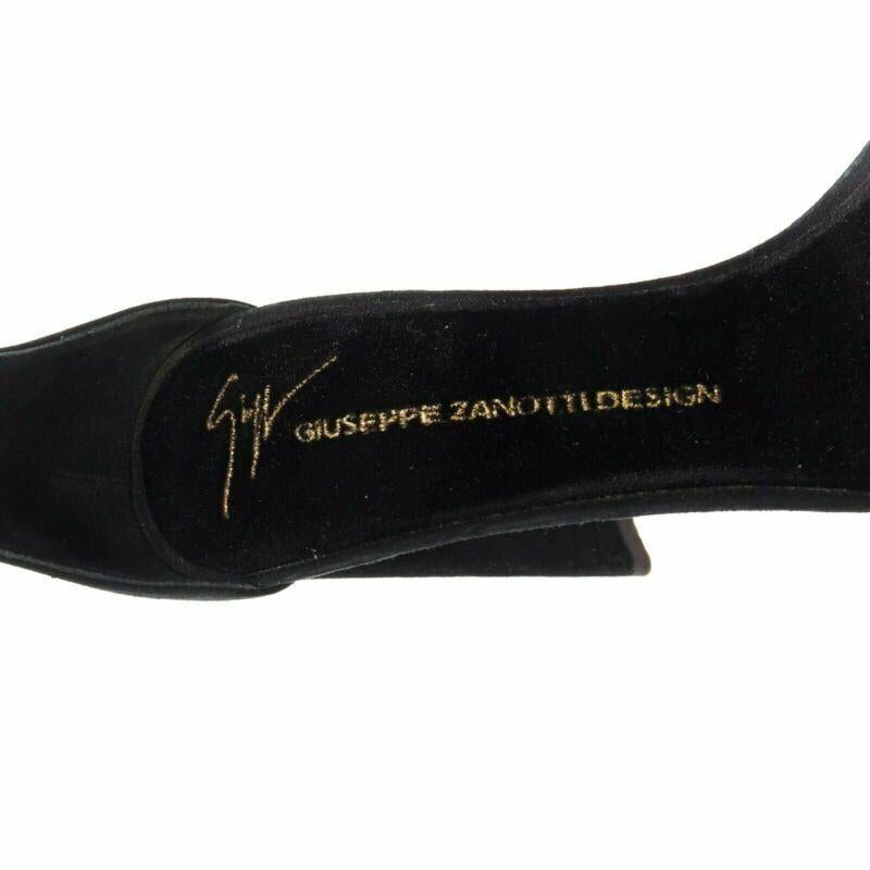 GIUSEPPE ZANOTTI 2017 black geometric crystal embellished sandal EU39 For Sale 6