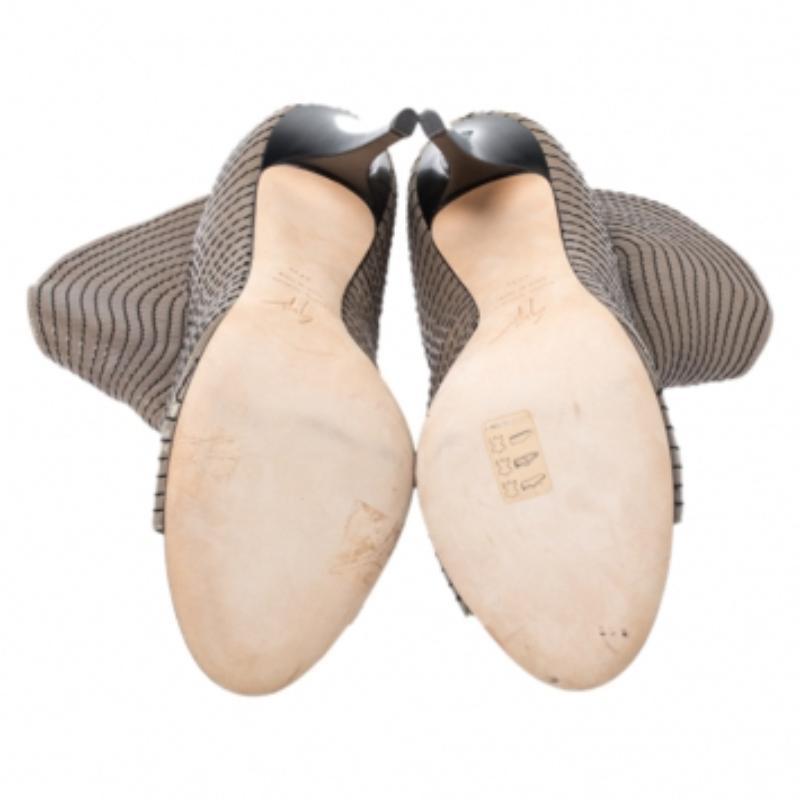 Giuseppe Zanotti Beige Stitch by Stitch by Stitch (cuir) bottines Taille 37.5 en vente 3