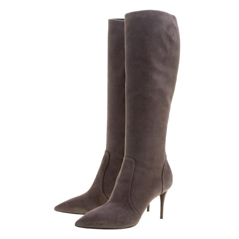 Cheville En Cuir Beige Giuseppe Zanotti Boots Avec Talon Bloc main image 1