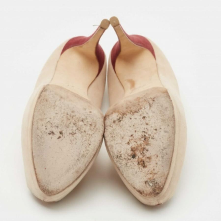 Giuseppe Zanotti Bombas con plataforma en punta Sharon de ante beige talla 38 en venta 2