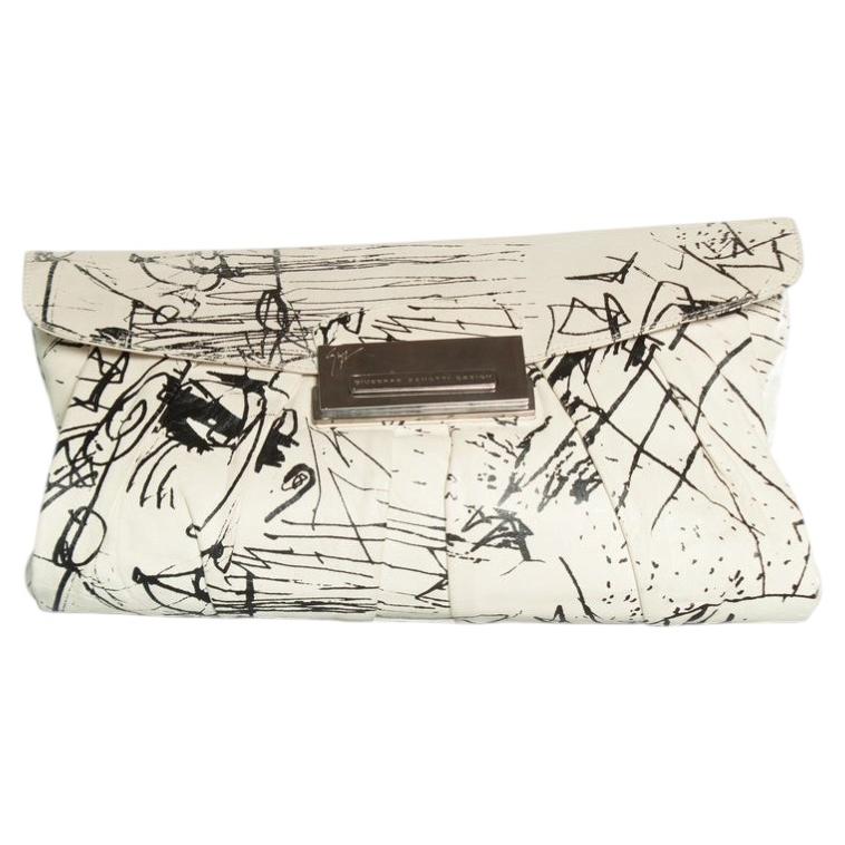 Pre-owned Giuseppe Zanotti , Black And White Clutch