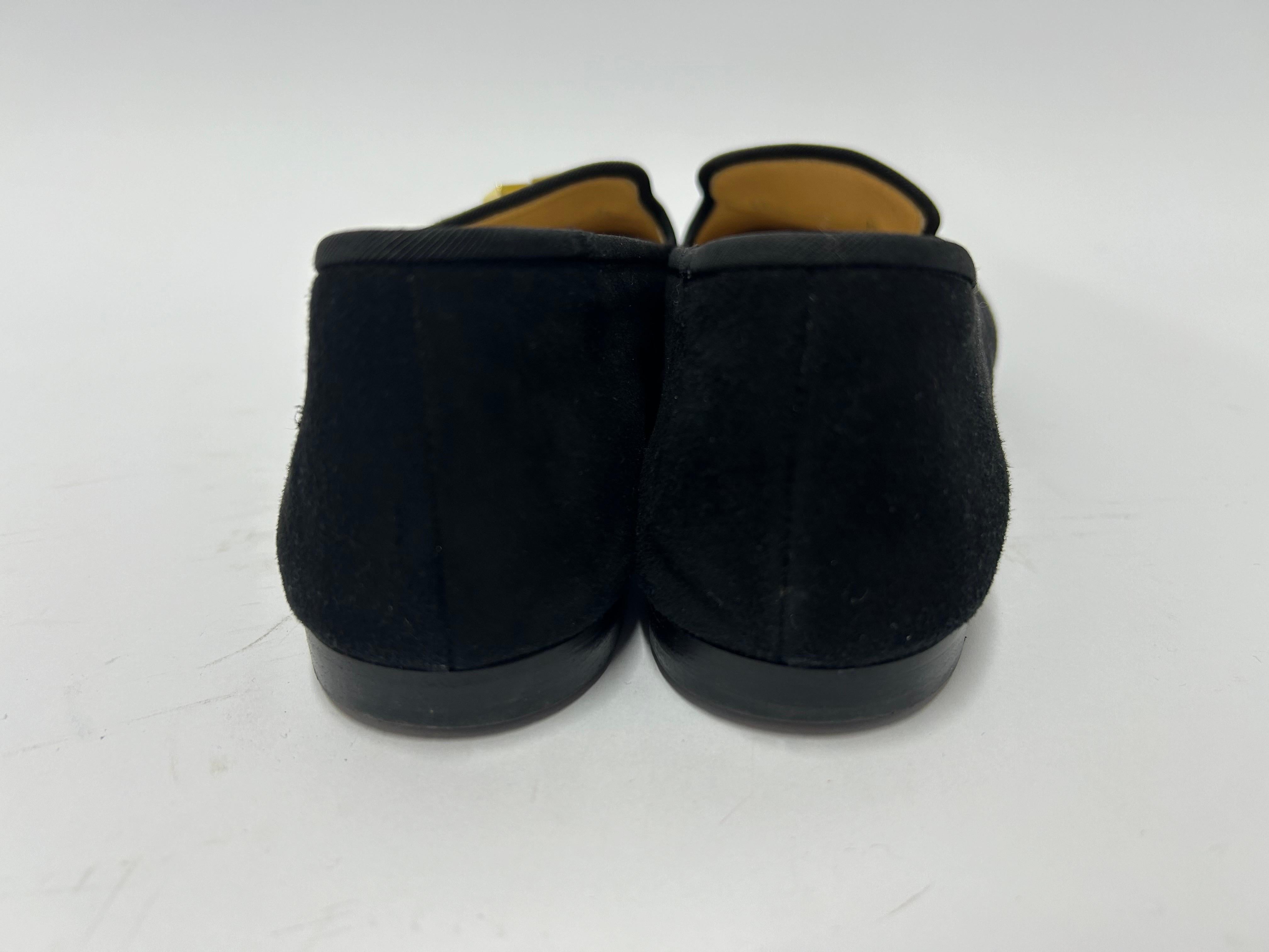 Giuseppe Zanotti Black Charm Suede Loafers Size EU 38 For Sale 4