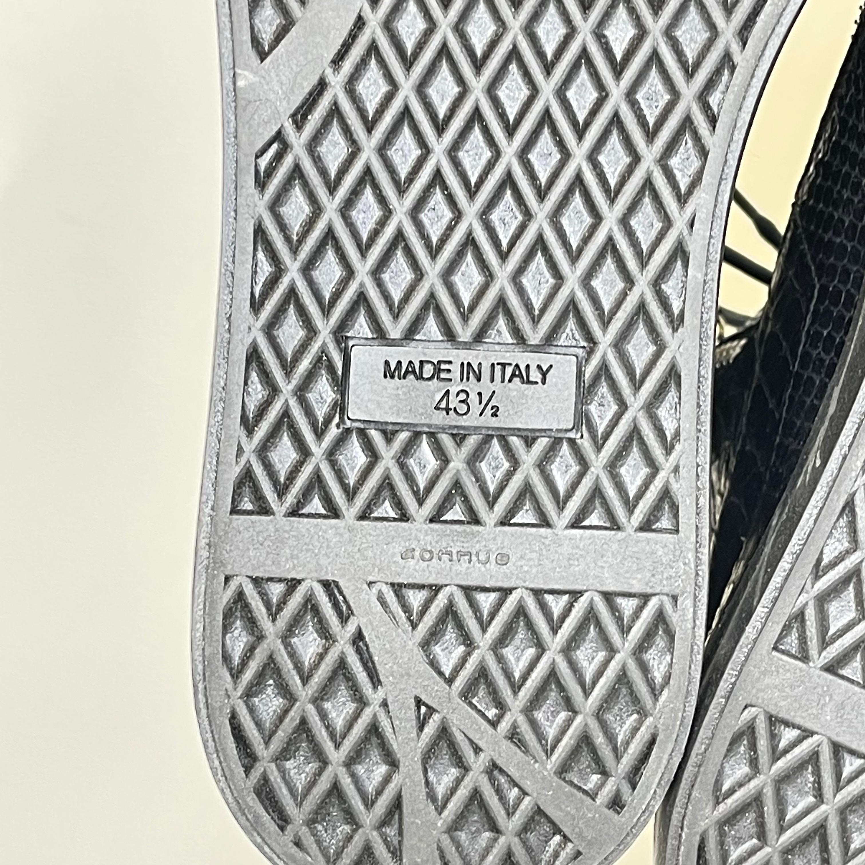 Men's Giuseppe Zanotti Black Croc London High Top Autographed Sneakers (43.5 EU) For Sale